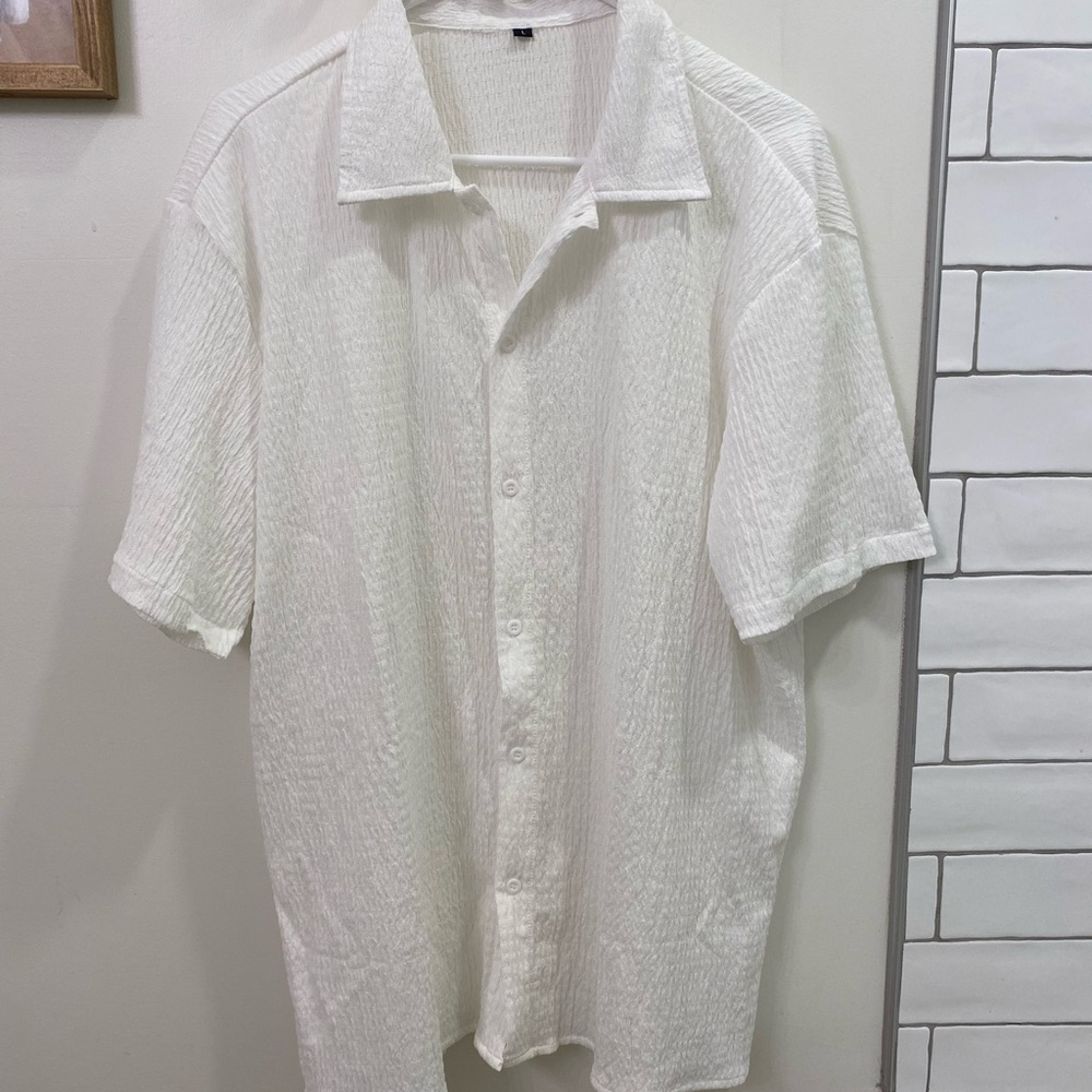 Classic White Men's Button-Up